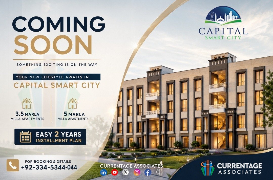 Harmony Park: Capital Smart City's Exciting New Project Featuring 3.5 Marla Villa & Apartments 3.5 Marla Villas in Harmony Park Capital Smart City